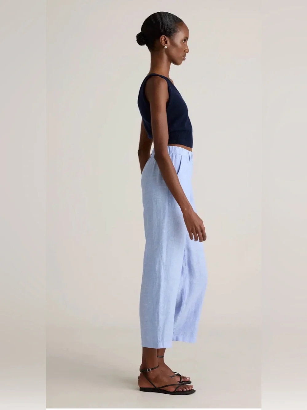 Quince 100% European Linen Pants in French Blue , Large